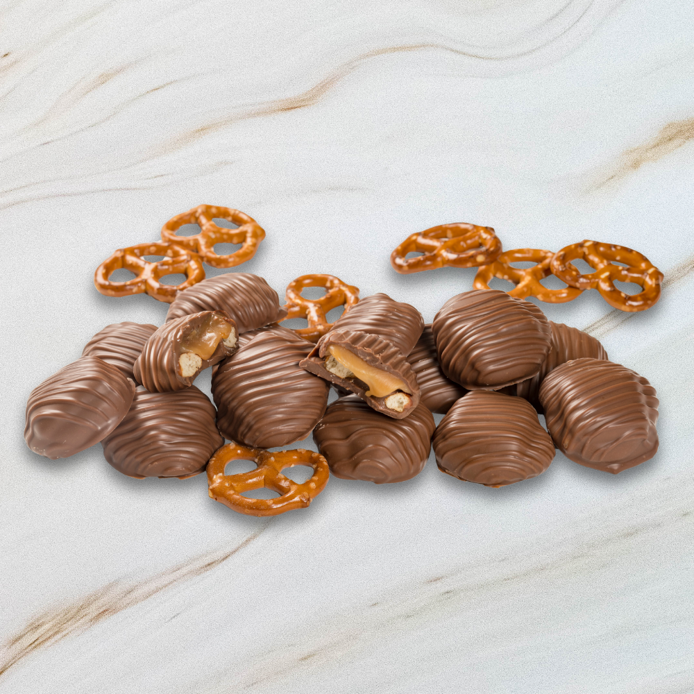 Chewy Caramel Pretzel Toppers