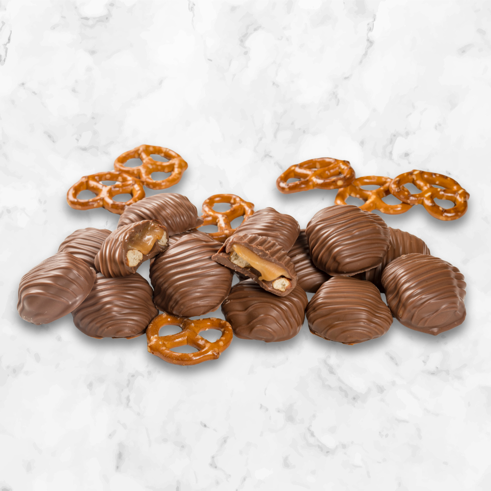 Chewy Caramel Pretzel Toppers