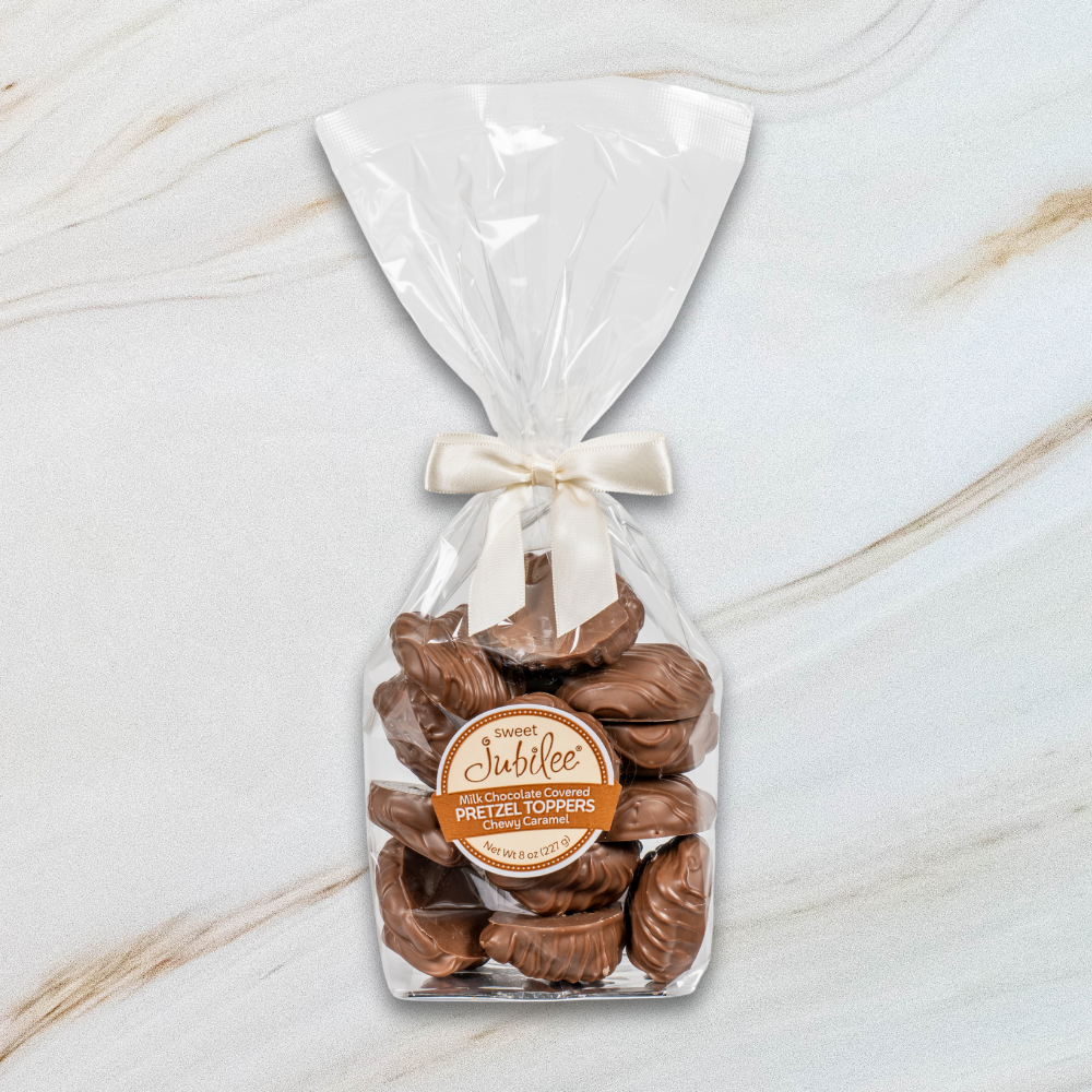 Chewy Caramel Pretzel Toppers