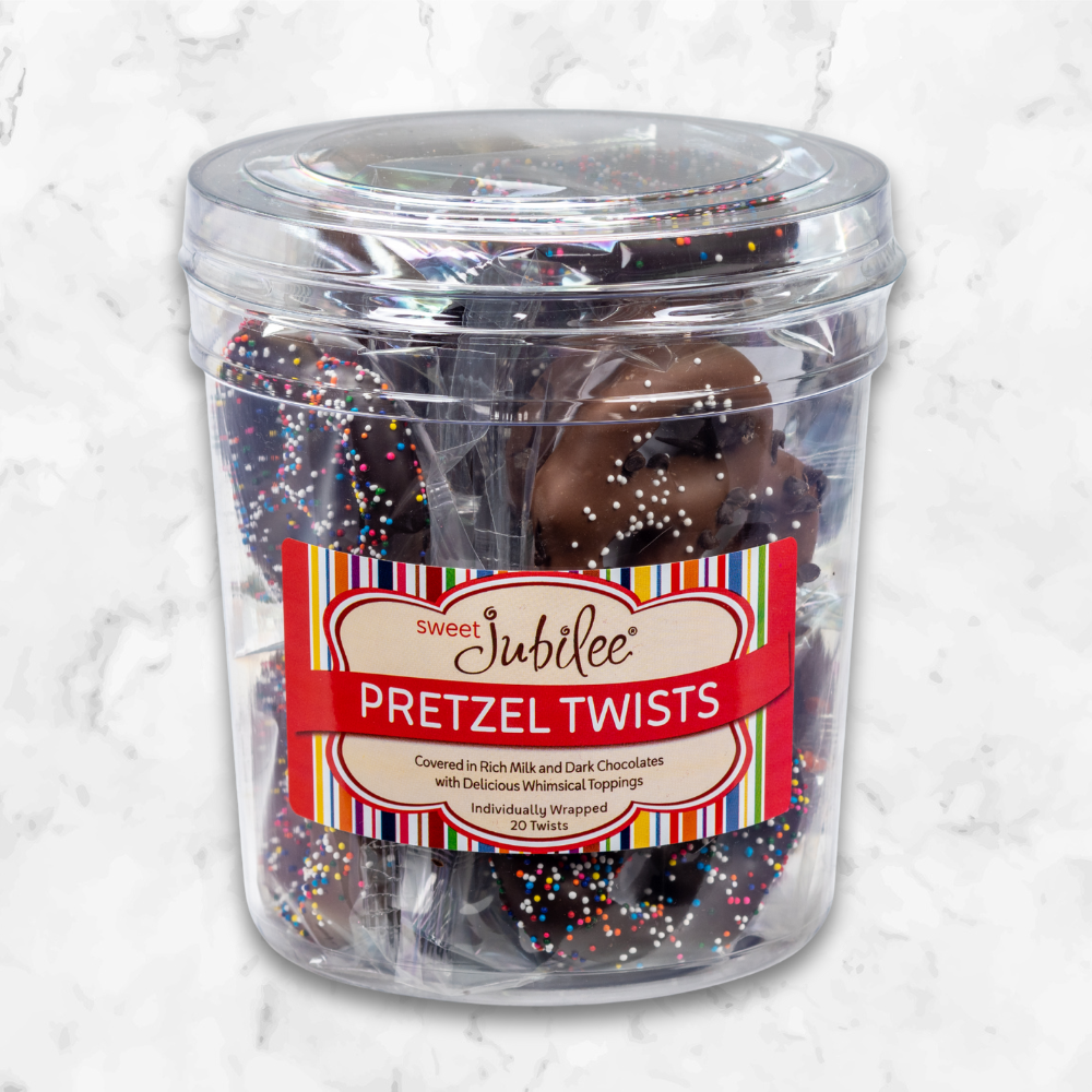 Chocolate Covered Pretzel Twists Tub
