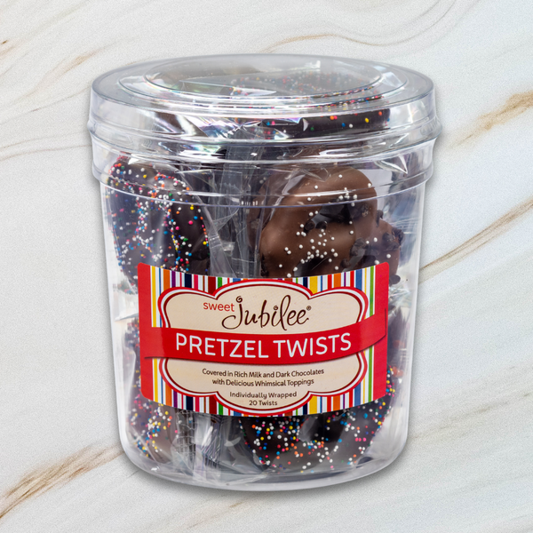 Chocolate Covered Pretzel Twists Tub