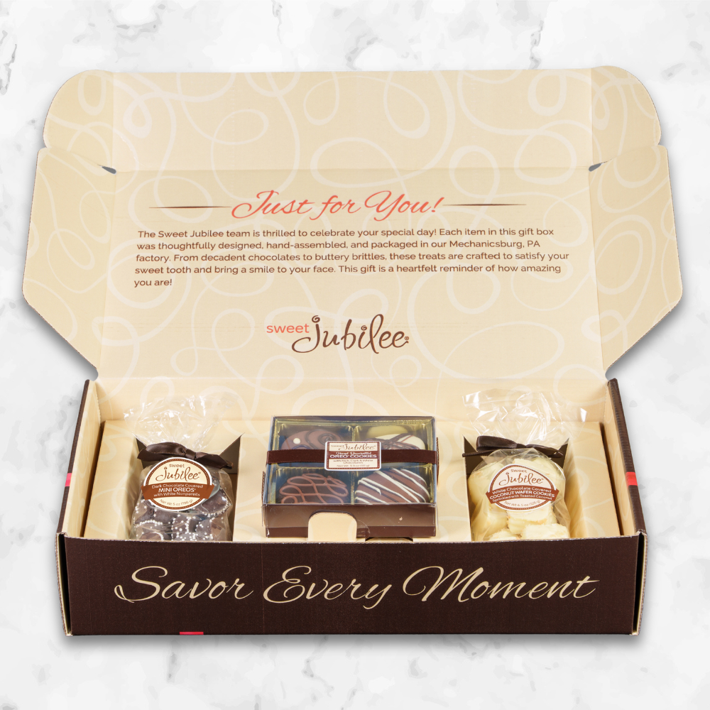 Gourmet Chocolate Covered Cookies Gift Box