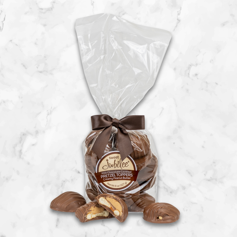 Creamy Peanut Butter Pretzel Toppers