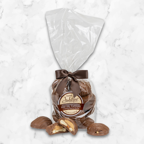 Creamy Peanut Butter Pretzel Toppers