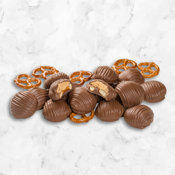 Creamy Peanut Butter Pretzel Toppers