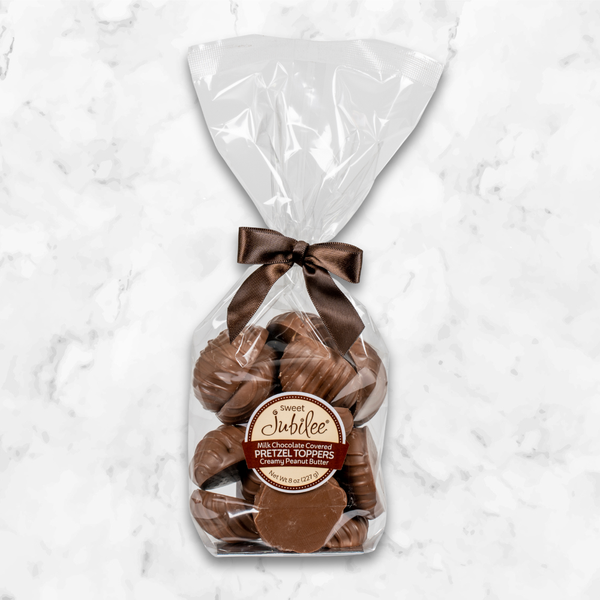 Creamy Peanut Butter Pretzel Toppers