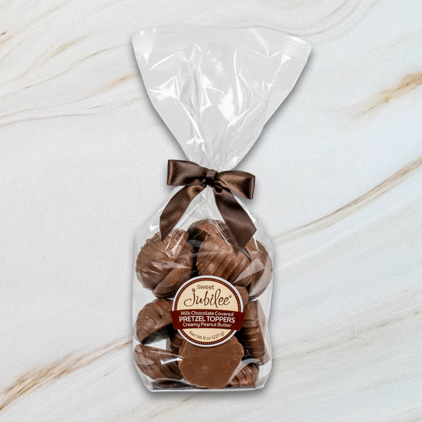 Creamy Peanut Butter Pretzel Toppers