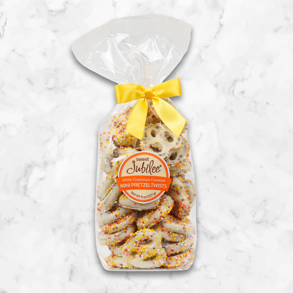 Fall White Chocolate Covered Mini Pretzel Twists