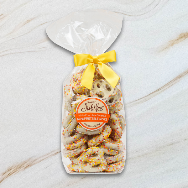 Fall White Chocolate Covered Mini Pretzel Twists