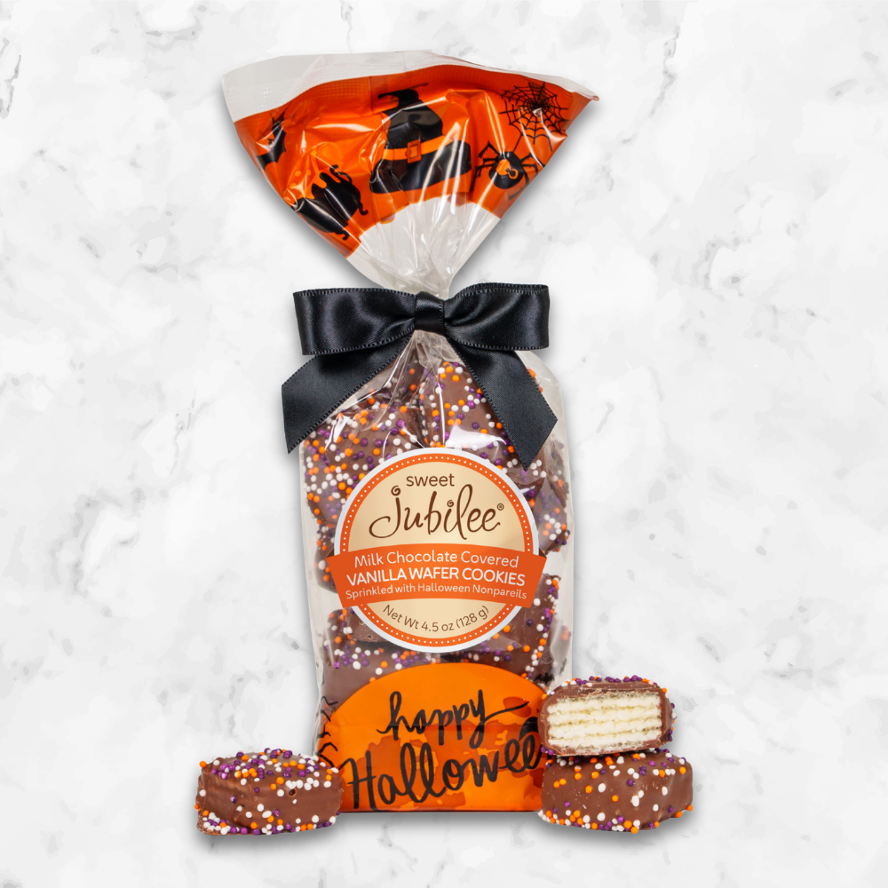 Halloween Milk Chocolate Covered Vanilla Wafer Cookies