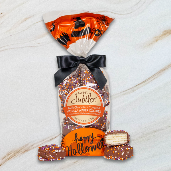 Halloween Milk Chocolate Covered Vanilla Wafer Cookies