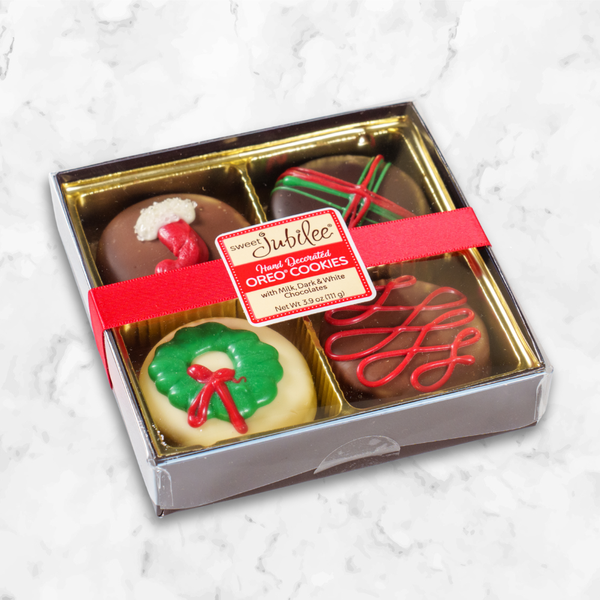 Holiday Chocolate Covered Oreo Cookie Box