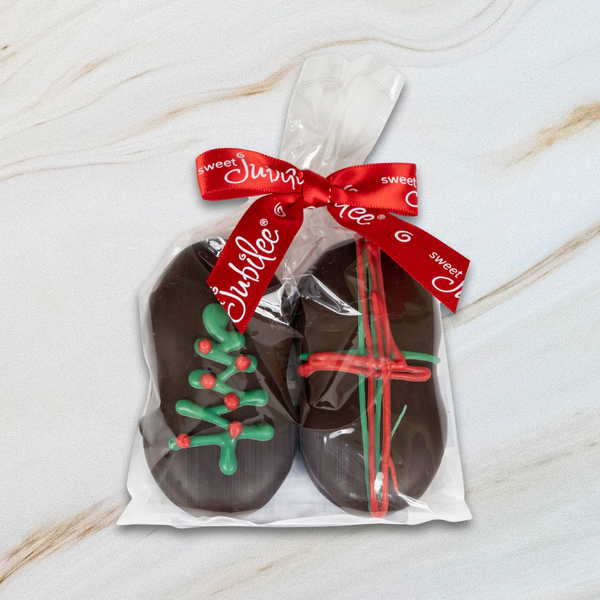 Holiday Dark Chocolate Covered Nutter Butter Cookies