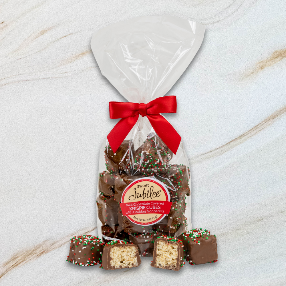 Holiday Krispie Cubes