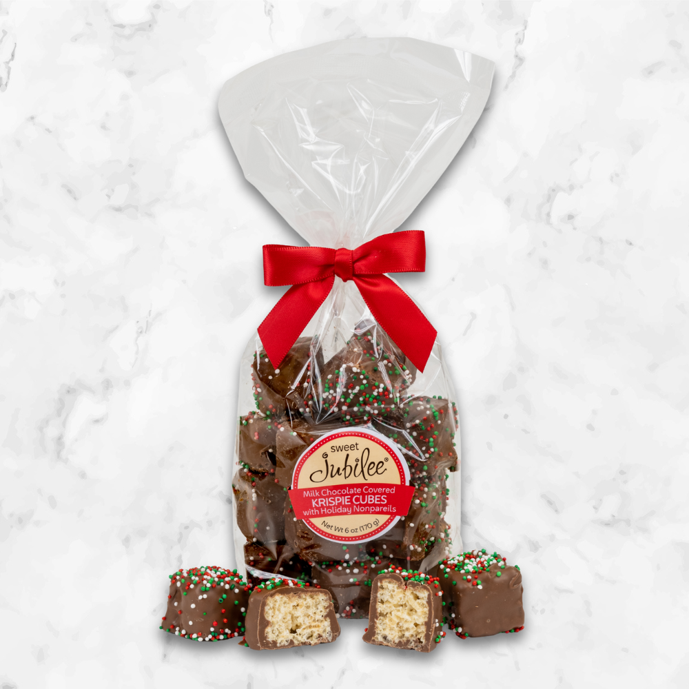Holiday Krispie Cubes
