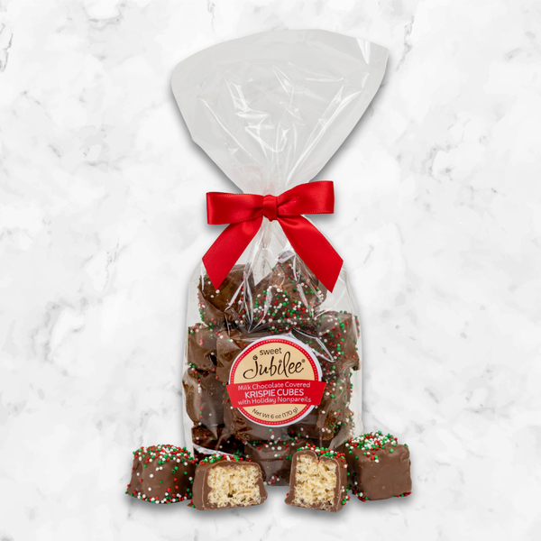 Holiday Krispie Cubes