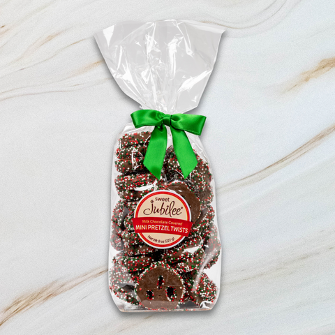 Holiday Milk Chocolate Covered Mini Pretzel Twists