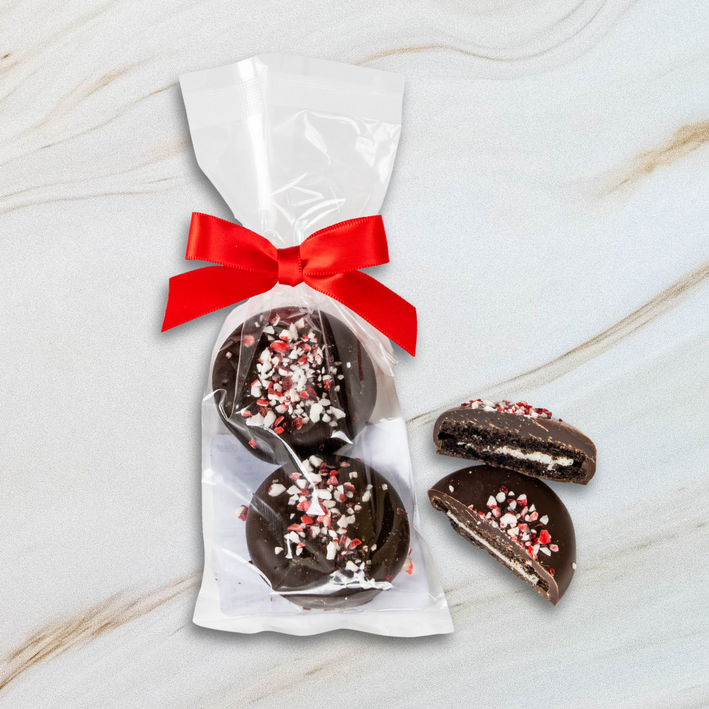 Dark Chocolate-Covered Oreos® with Crushed Candy Cane