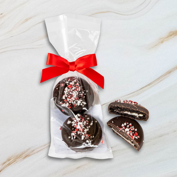 Dark Chocolate-Covered Oreos® with Crushed Candy Cane
