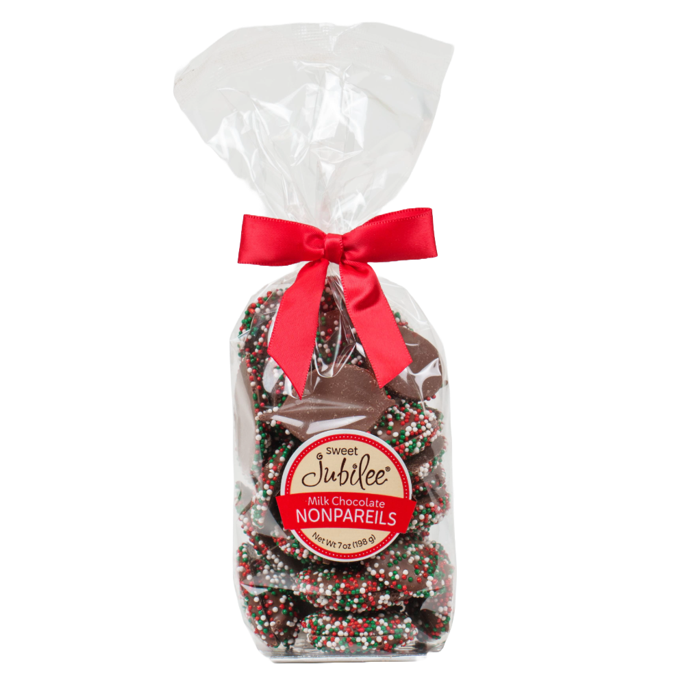Milk Chocolate with Holiday Nonpareils