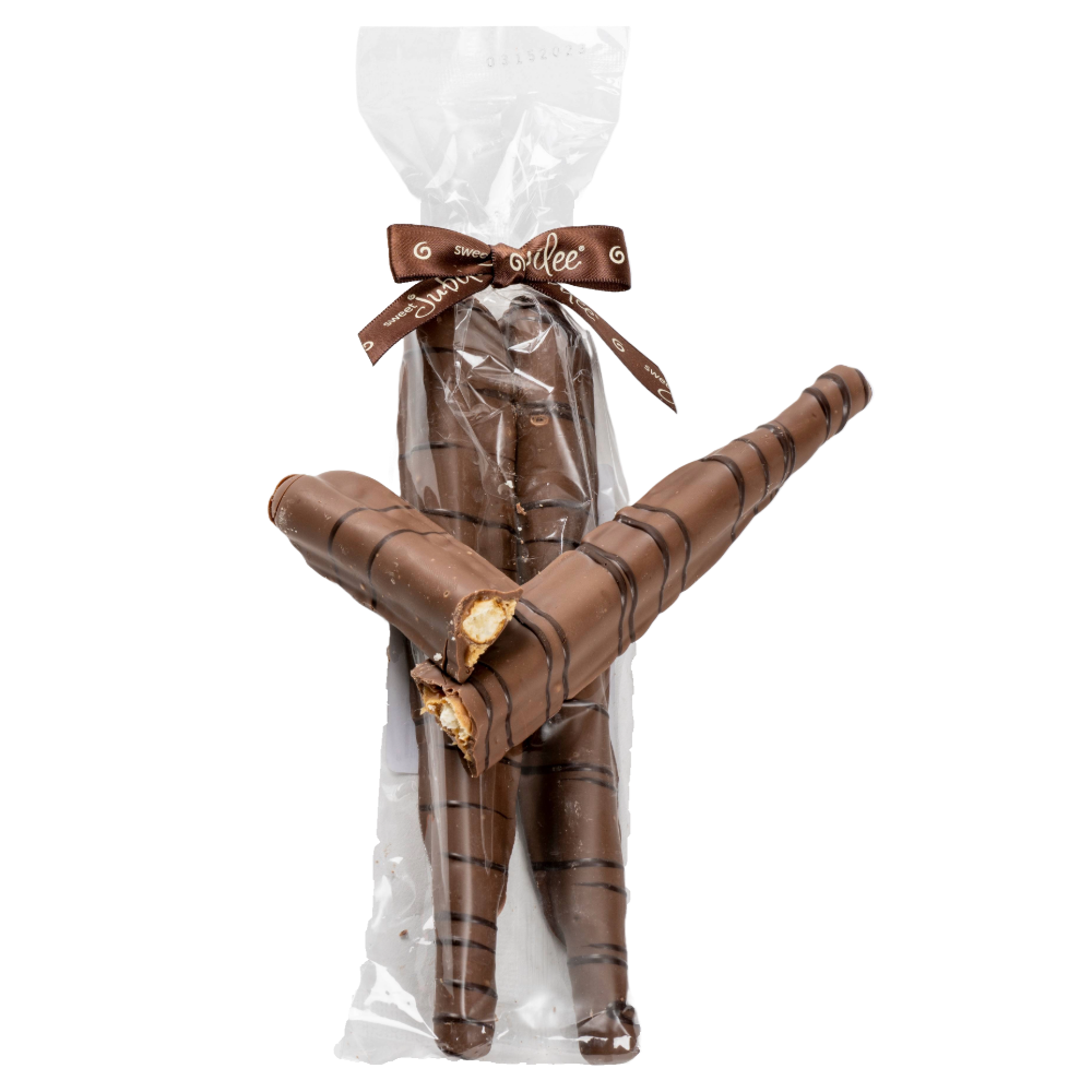 Milk Chocolate-Covered Caramel Pretzel Rods