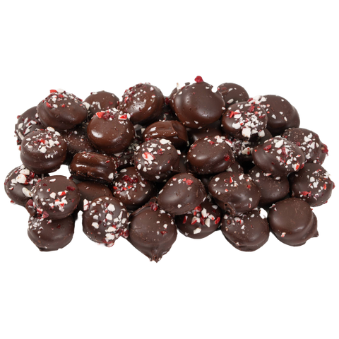 Dark Chocolate-Covered Mini Oreos® with Crushed Candy Cane