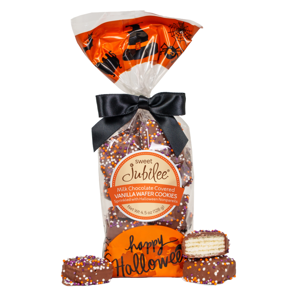 Halloween Milk Chocolate-Covered Vanilla Wafer Cookies