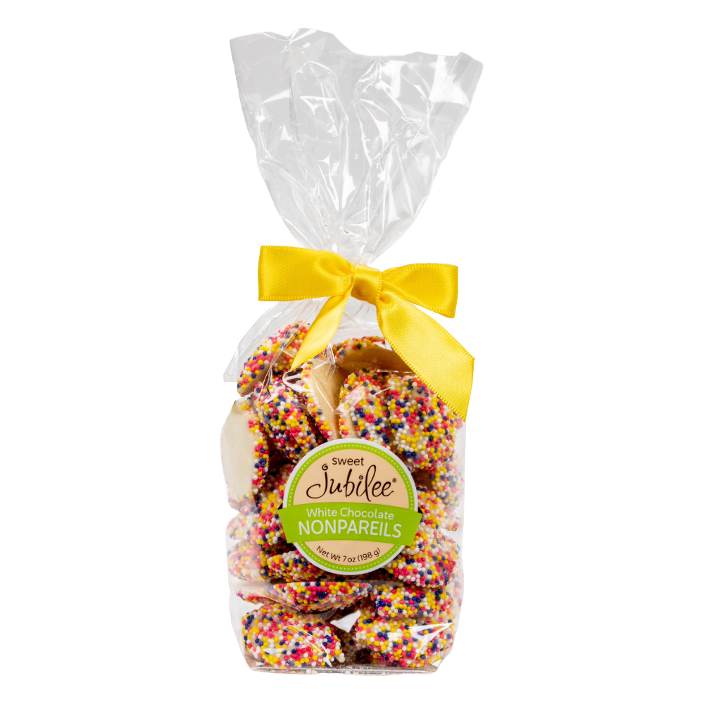 White Chocolate with Spring Nonpareils