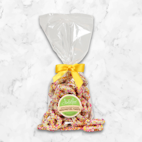 Spring White Chocolate Covered Mini Pretzel Twists