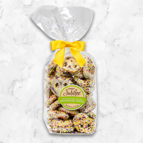 Spring White Chocolate Covered Mini Pretzel Twists