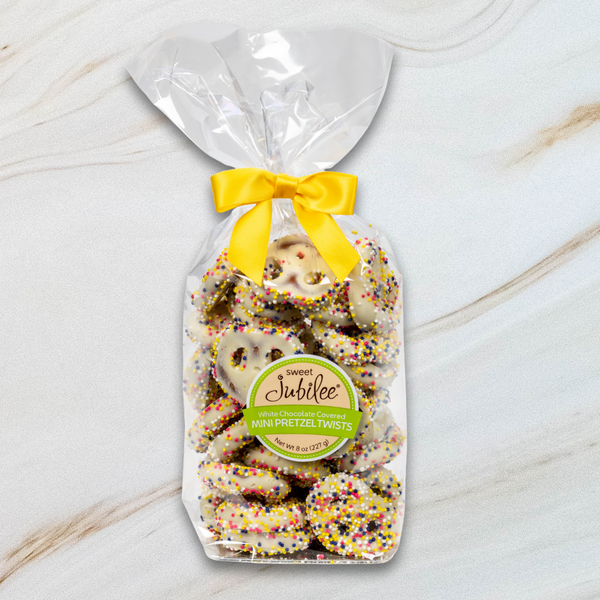 Spring White Chocolate Covered Mini Pretzel Twists