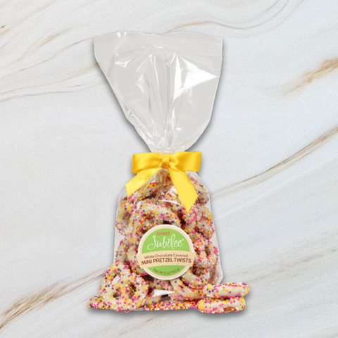 Spring White Chocolate Covered Mini Pretzel Twists