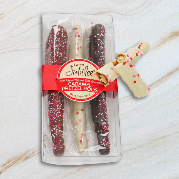 Valentine's Day Chocolate Covered Caramel Pretzel Rod Box