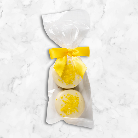 White Chocolate Covered Lemon Oreo Cookies