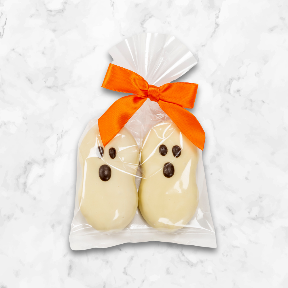 White Chocolate Covered Nutter Butter Ghosts
