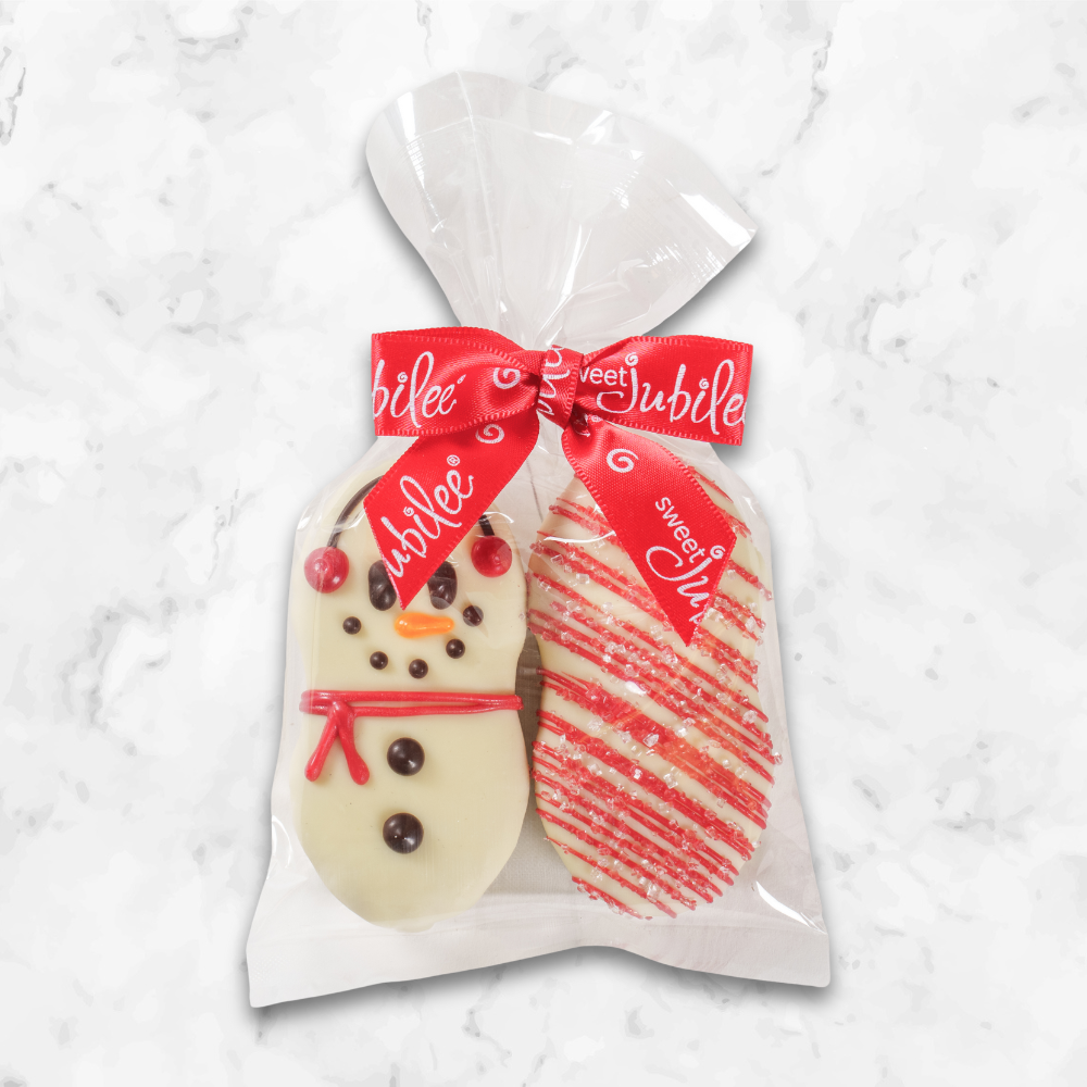 White Chocolate Covered Nutter Butter Snowman