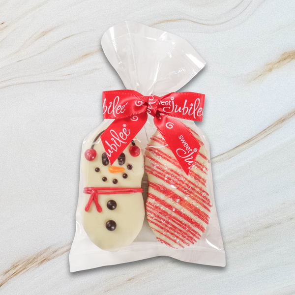 White Chocolate Covered Nutter Butter Snowman