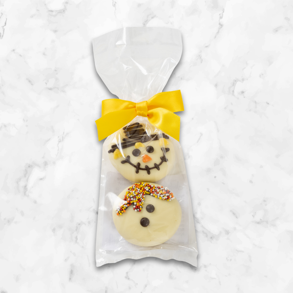 White Chocolate Covered Oreo Scarecrow