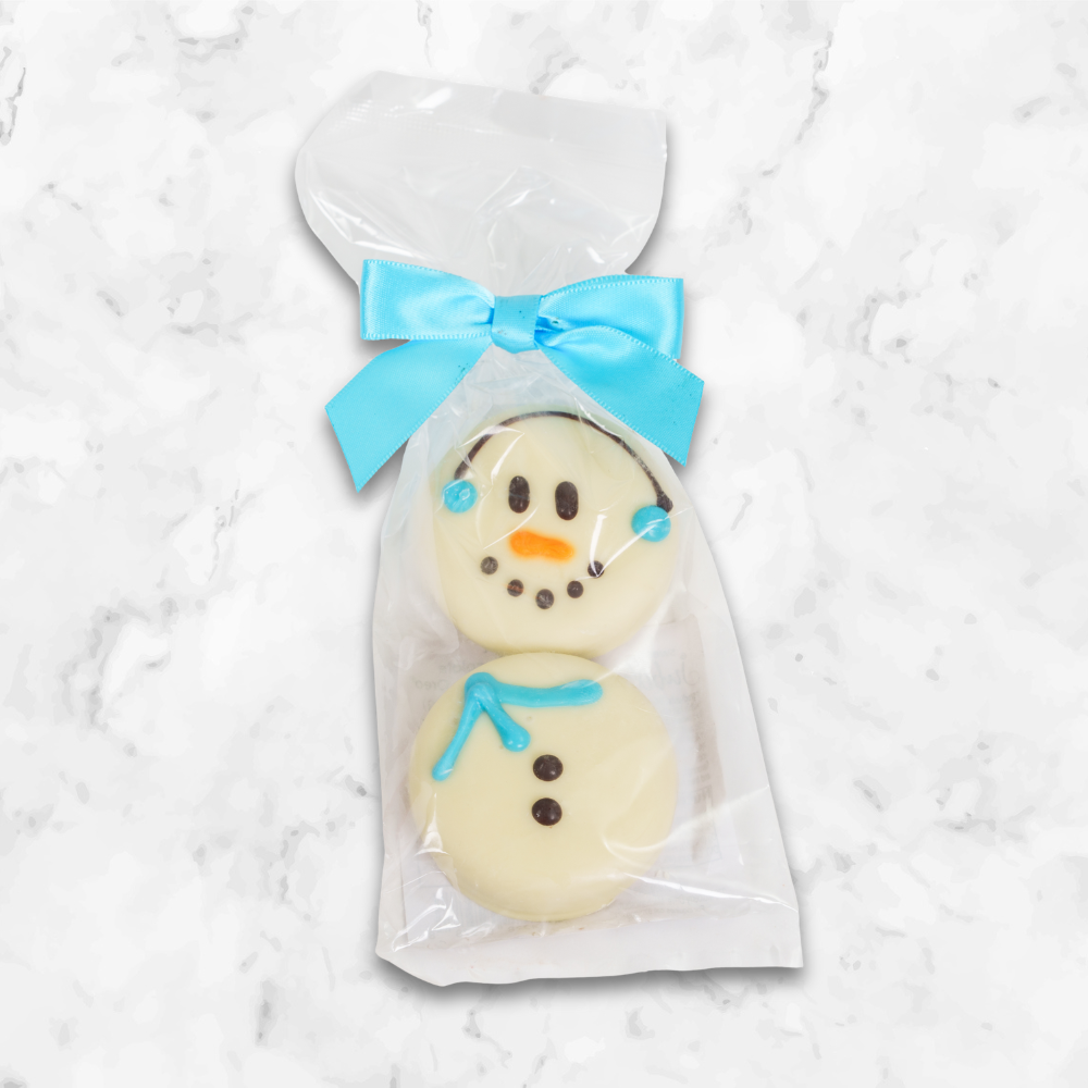 White Chocolate Covered Oreo Snowman