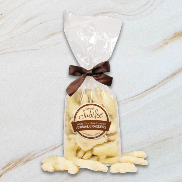White Chocolate Covered Animal Crackers