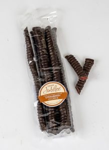 Chcolate covered strawberry licorice sticks that make gourmet gifts