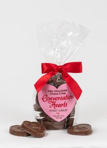 valentine's day chocolate conversation hearts